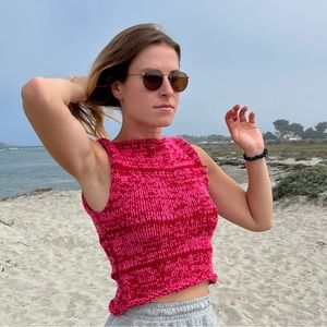 Hand-knit Cropped Tank